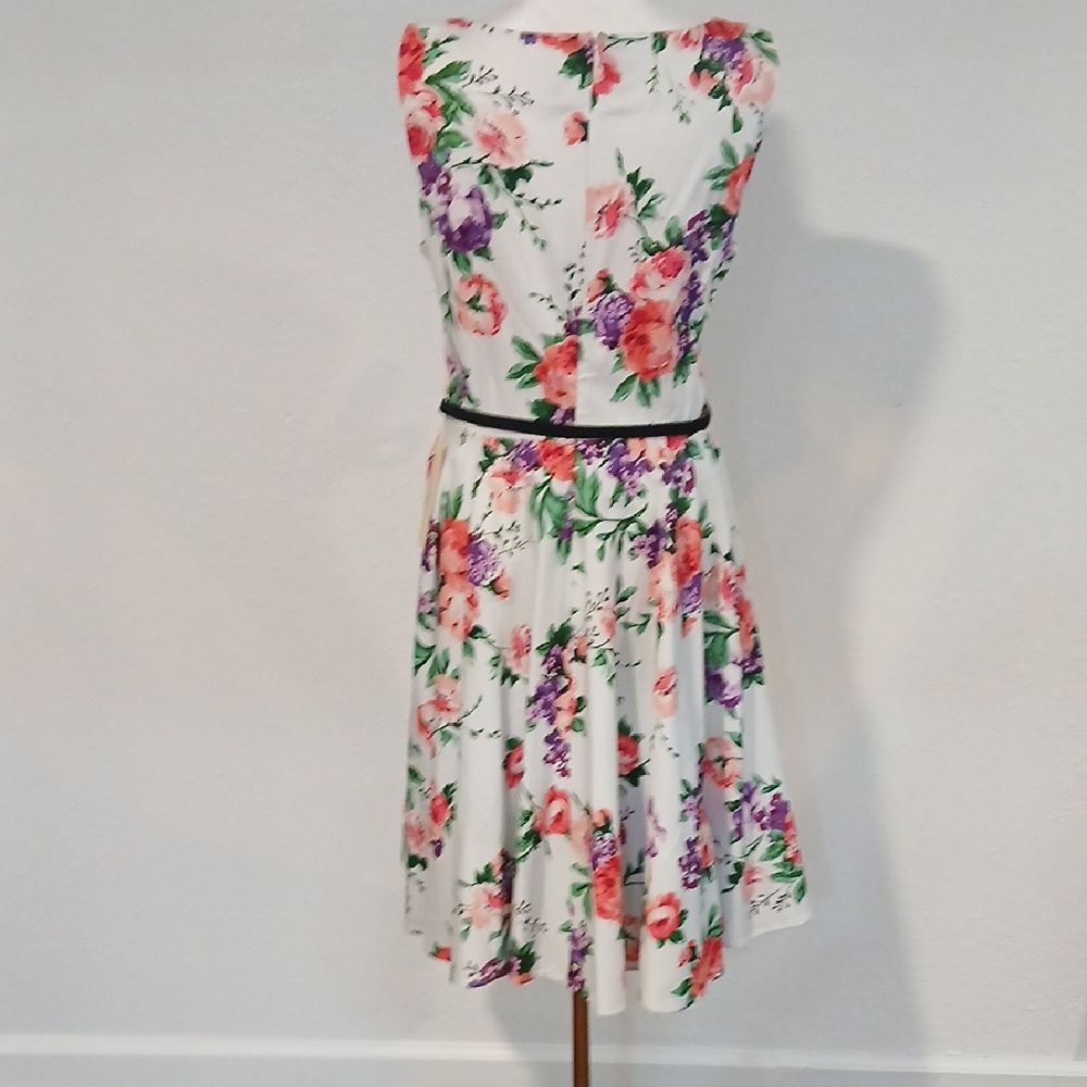 Grace Karin Purple and Green Floral Dress - Picture 3 of 11